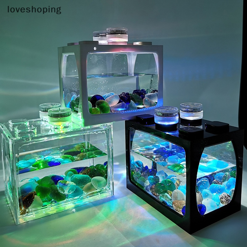 [loveshoping] Bể Cá Nhỏ Để Bàn Có Đèn