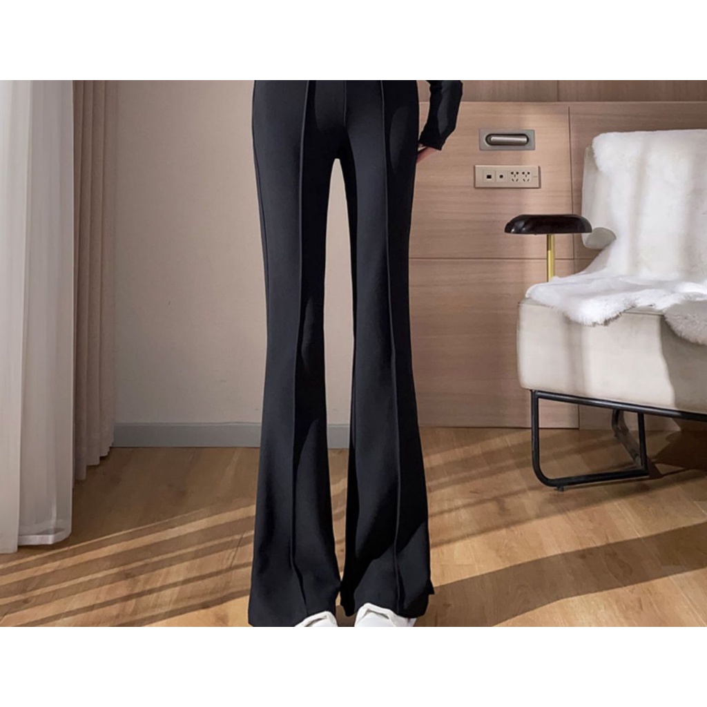 Quần Dài Nữ Màu Đen Lưng Cao 40-100kg c11905