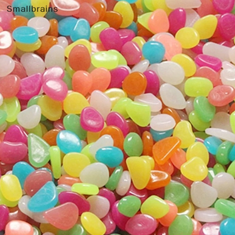 Smbr Set 100 Viên Đá Dạ Quang Nhiều Màu Trang Trí Bể Cá / Sân Vườn