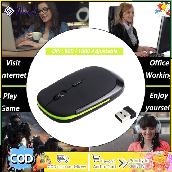 Mekek Chuột không dây 2.4g usb 2.0 Siêu Mỏng