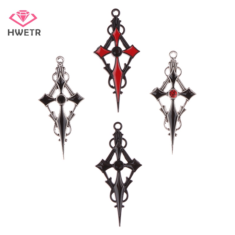 Set 4 Mặt Dây Chuyền Hợp Kim Hình Thánh Giá Phong Cách gothic Độc Đáo Mới