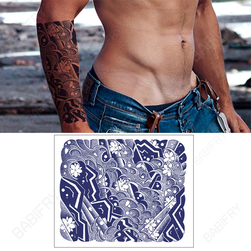 Hình Xăm Dán Bán Vĩnh Viễn Chống Thấm Nước Họa Tiết Hoa Dành Cho Nam Và Nữ