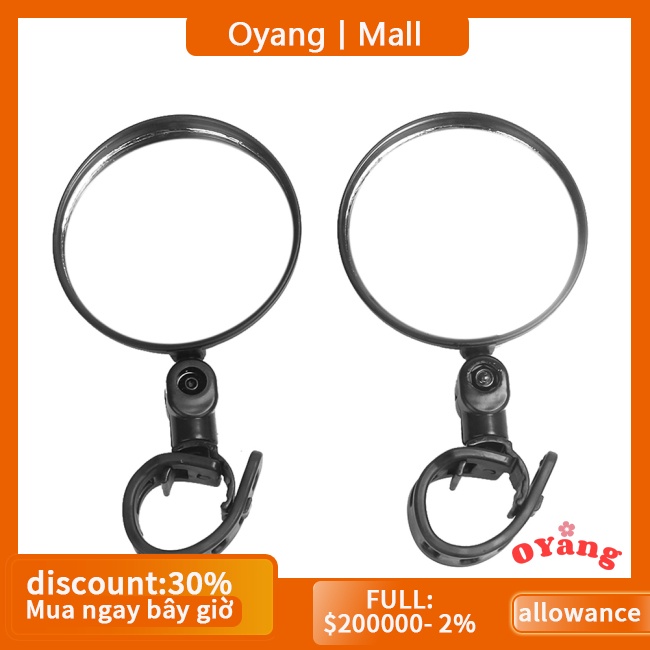 1 Cặp Gương Chiếu Hậu Hình oval Dành Cho Xe Đạp / scooter Điện