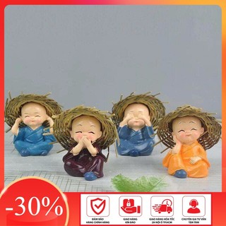 Bộ tượng tứ không đội mũ rơm , trang trí oto và nhà cửa