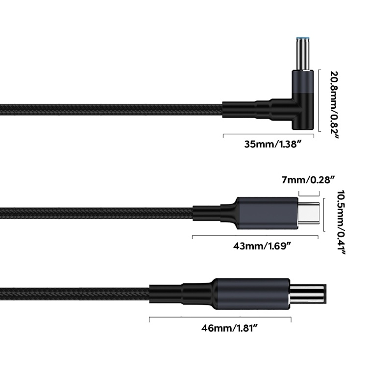 Dây Cáp Nguồn Mở Rộng 140w type c pd Sang dc5 5x2 5mm 5 5x2 1mm 4 5x3 0mm 6 0x3 7mm 7 4x5 0mm Cho laptop