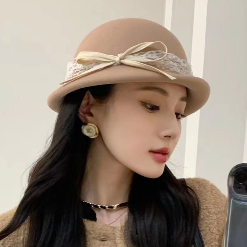 Mũ beret Vải Lanh Lụa Cao Cấp Phong Cách Anh Quốc Cổ Điển Thời Trang Thu Đông Dành Cho Nữ