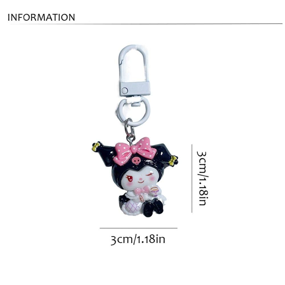 Pinou kuromi Móc Chìa Khóa Bằng Nhựa resin Mặt Hình Thỏ cinnamoroll Hoạt Hình Dễ Thương Cho Cặp Đôi my melody