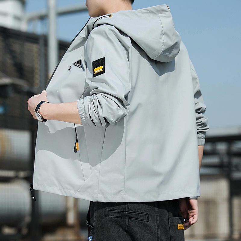 Áo Khoác Thể Thao adidas Có Mũ Trùm Tiện Lợi Dành Cho Nam / Size 45-100kg