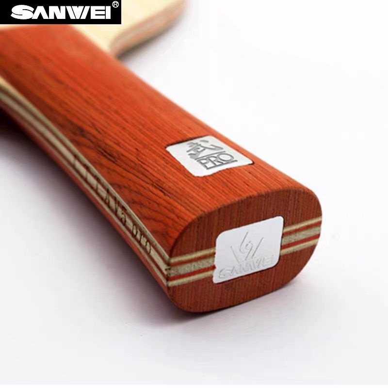 Sanwei Bộ Vợt Đánh Bóng Bàn 7 Lớp Gỗ Ép Nhanh Chóng v5 pro + Vòng Đệm