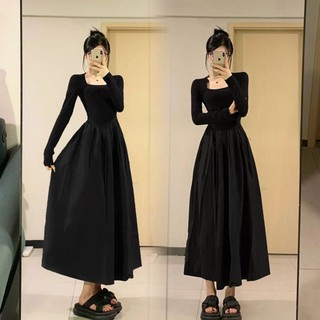 Cozok Đầm Tay Dài Ôm Eo Thời Trang Hàn Quốc Dành Cho Nữ
