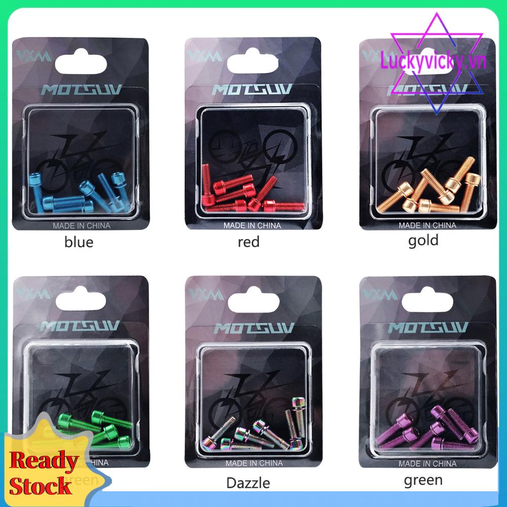 Set 6 Bu Lông m5x18mm Bằng Titan Cho Xe Đạp