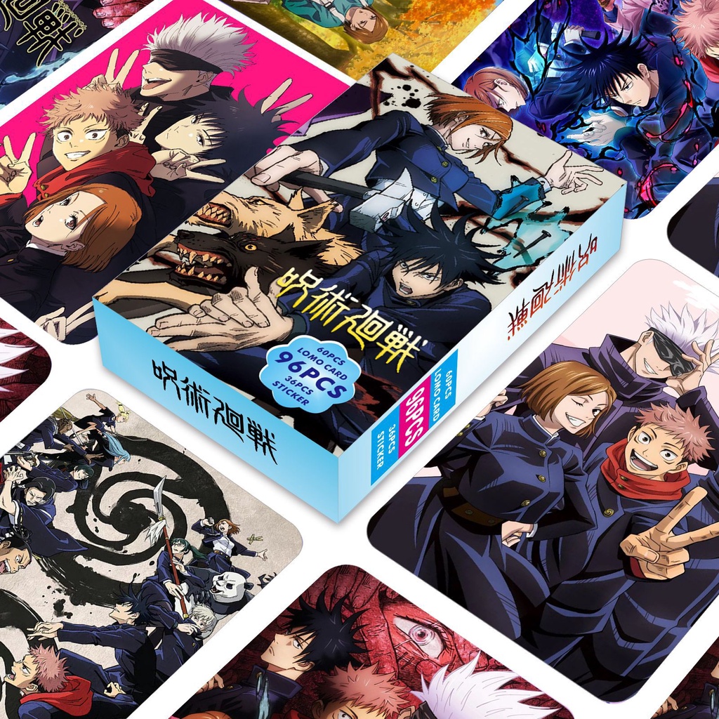 Jujutsu Kaisen Lomo Card Double Sided Photocard Sticker 96pcs/box