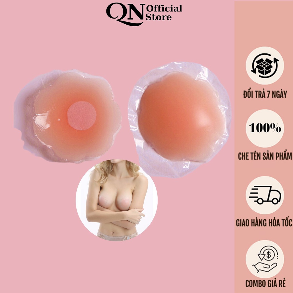 Miếng Dán Ti Silicon Sử Dụng Nhiều Lần Túi Zip 1 Cặp Nhũ Hoa Tàng Hình Siêu Dính CLOVER -1222