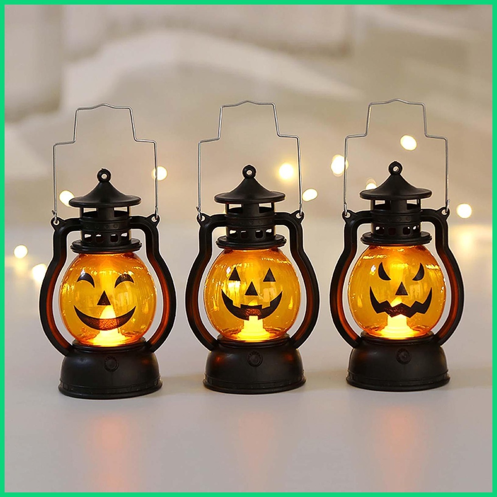 Đèn LED treo ngoài trời hình quả bí ngô không lửa dùng trang trí lễ tạ ơn / giáng sinh