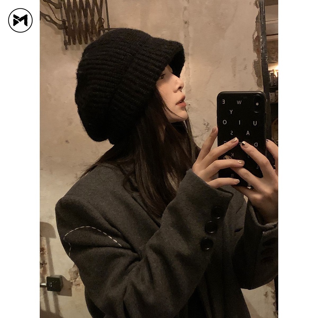 Mũ beret Len Dệt Kim Phong Cách Thời Trang Nhật Bản Hàng Mới 2023
