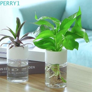Perry Chậu Trồng Cây Thủy Canh Tròn Bằng Nhựa Trong Suốt Sành Điệu