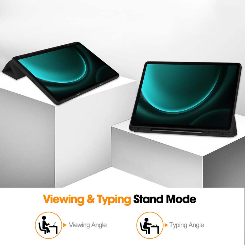 Pu Bao Da Máy Tính Bảng Chống Nứt Nẻ Cho Samsung Galaxy Tab S9 FE SM-X510 X516 S9FE 5G case S9FE+ SM-X610 X616 S9+ X810 X816 FE+ cover Giá Đỡ