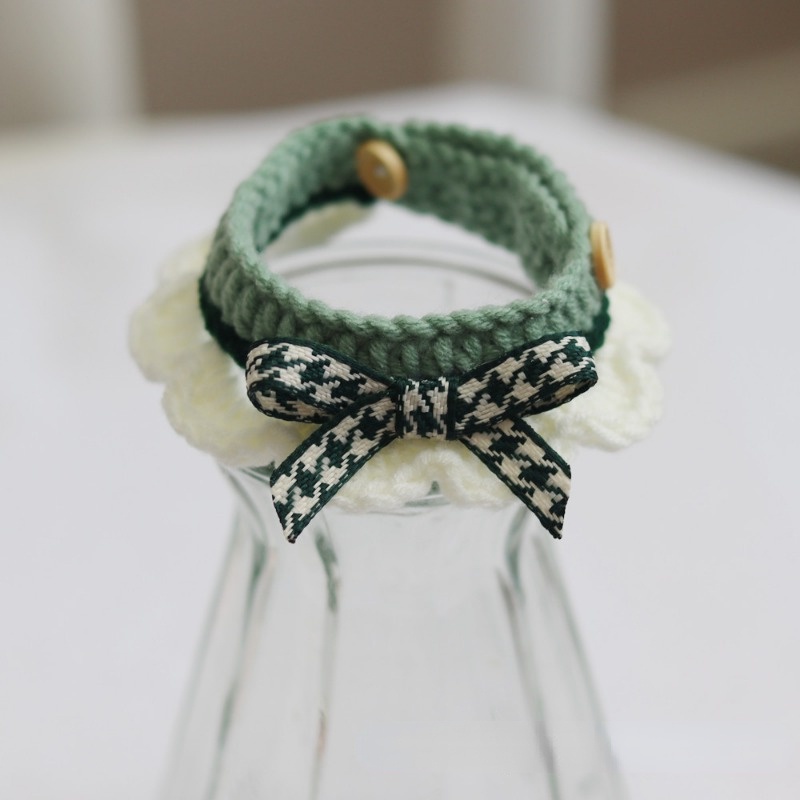 Vòng Cổ Len Đan Dễ Thương Cho Thú Cưng