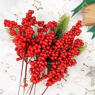 Nhánh Cây Bâu Tây Nhựa Giả Màu Đỏ Nhân Tạo Chất Lượng Cao Trang Trí Tiệc Giáng Sinh diy