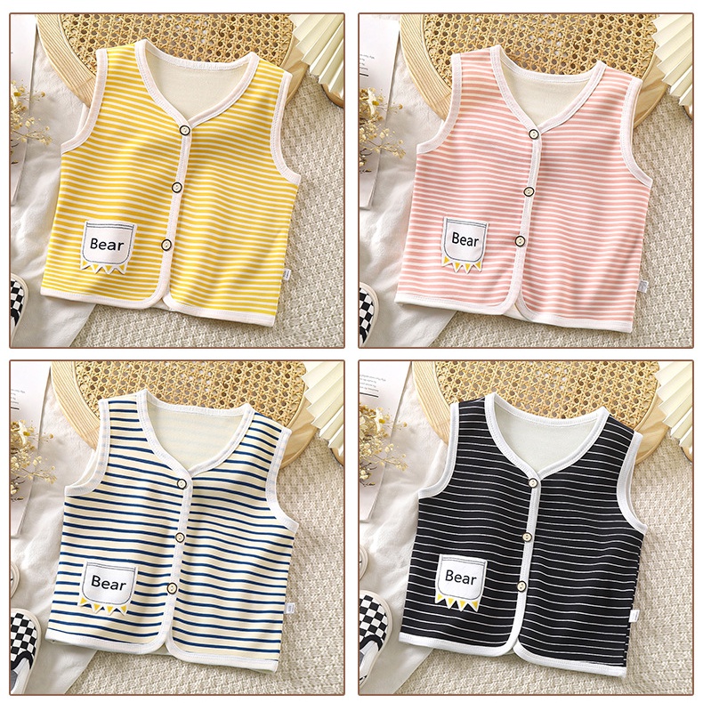 Áo Khoác cardigan Không Tay 60-120cm Thời Trang Thu Đông Cho Bé