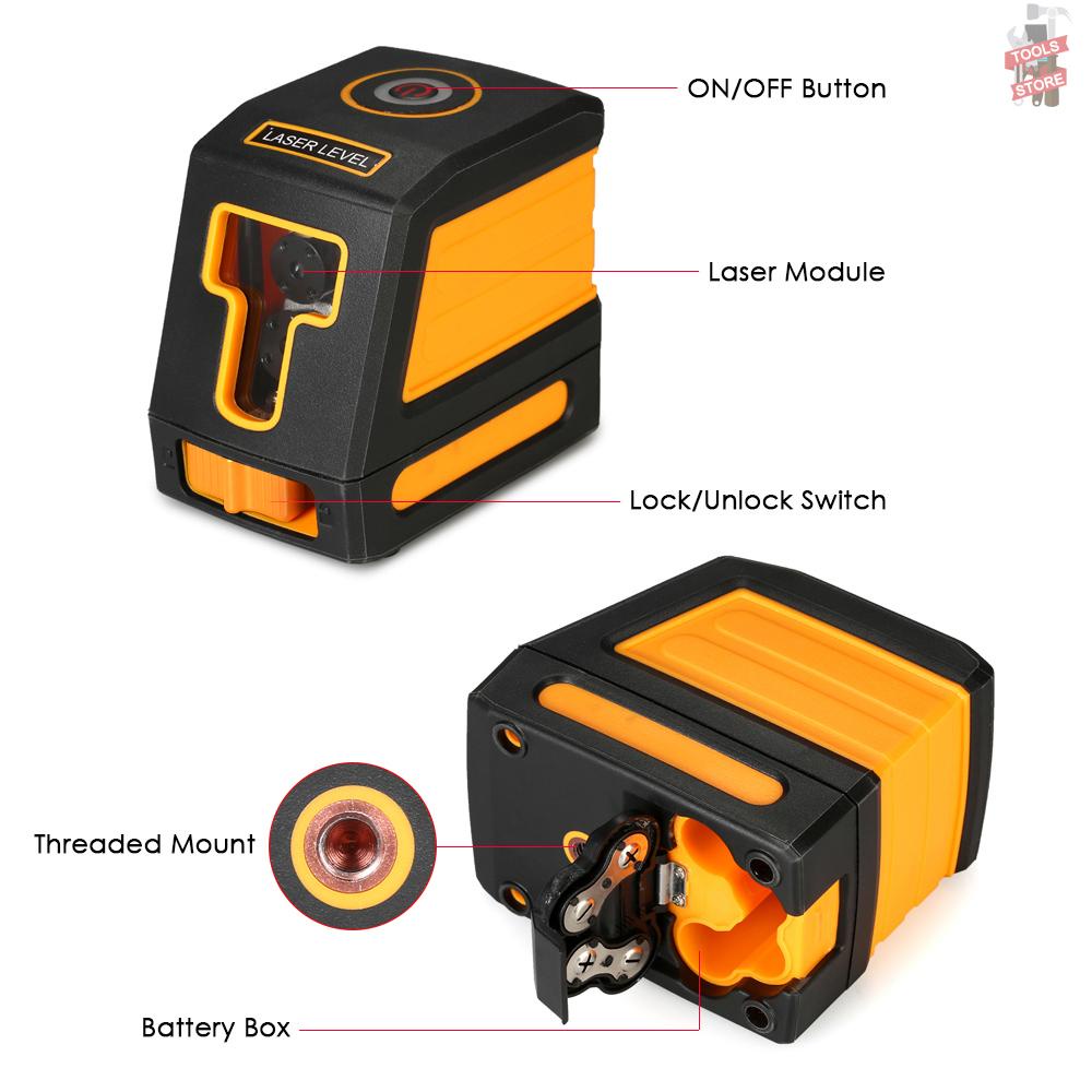 Máy Cân Bằng laser 2 Đường Chuyên Nghiệp Tự Lấy Nét Màu Đỏ Và Đường Chéo Có Dòng laser tolo-9.4