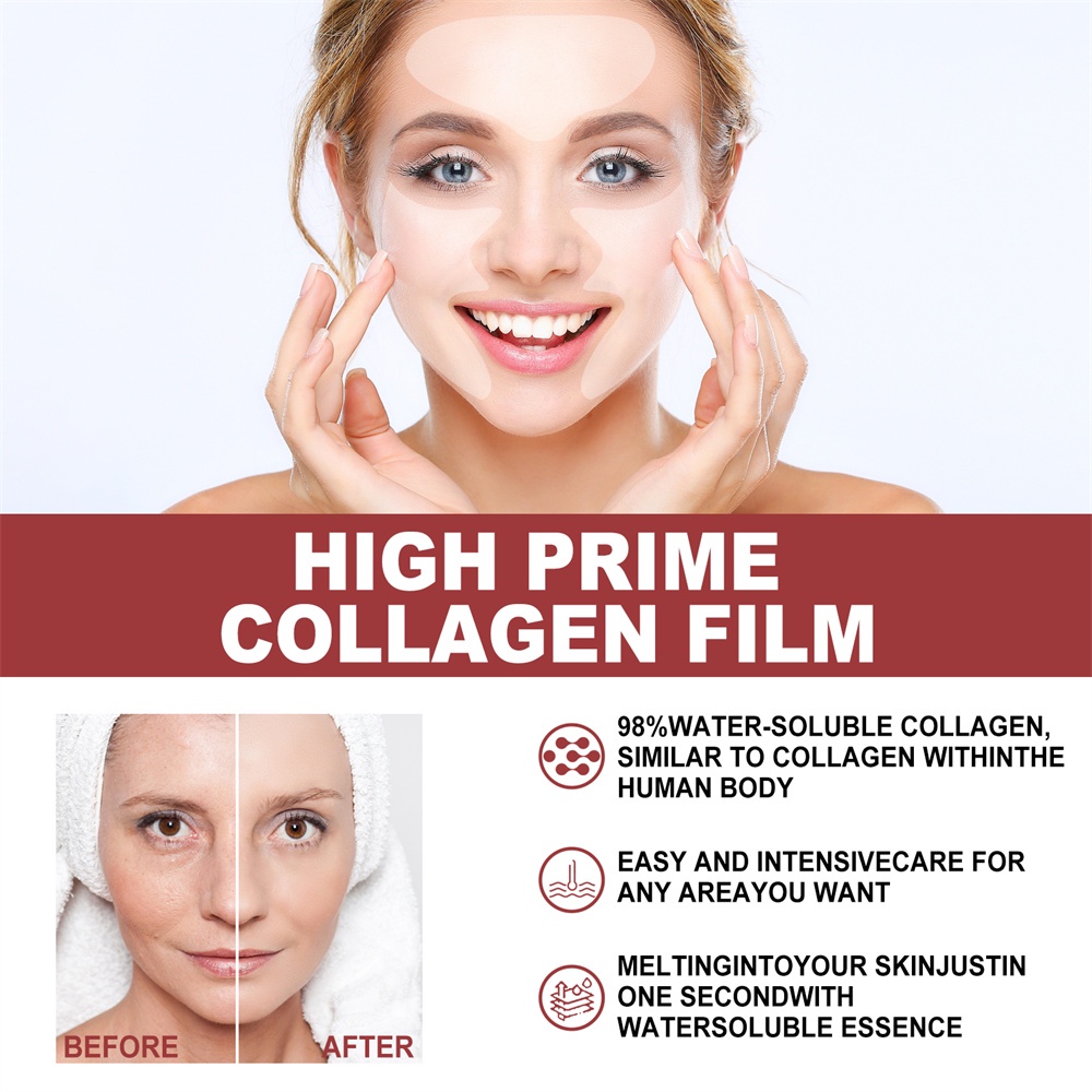 Mặt nạ hòa tan trong nước màng collagen giàu protein làm mờ quầng thâm dưới bọng mắt Mặt nạ dưới mắt Nhẹ nhàng làm săn chắc nếp nhăn JULYSTAR