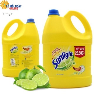 Can Nước rửa chén Sunlight 3,5 kg/ 3,5kg / 3,6kg  Hương chanh/ Trà xanh/ Lô hội