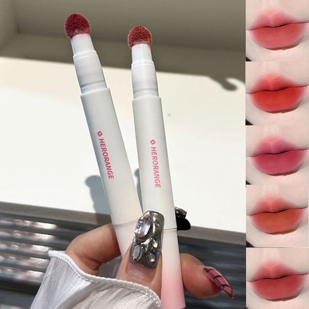 Mờ / matte Son Lì Nhung Mịn Đầu Cọ Hình Quả Bóng Lông