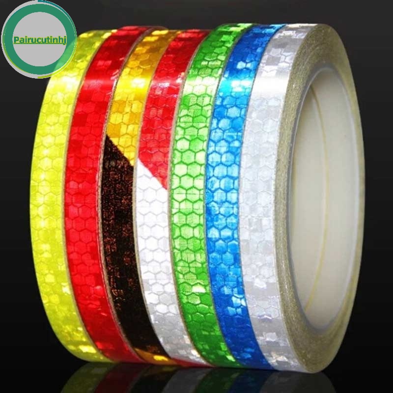 Parucutin Cuộn Băng Keo Phản Quang 1cm * 8m Dán Xe Đạp