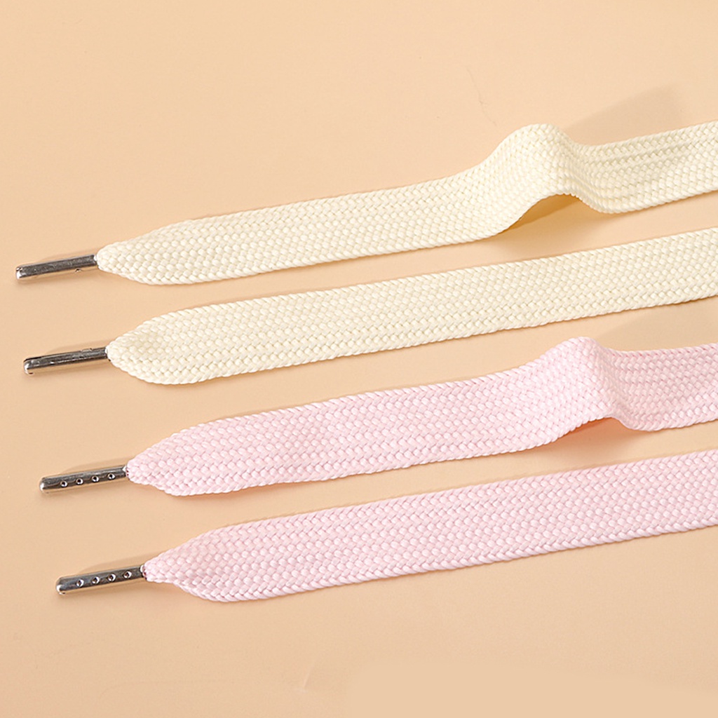 1 Cặp Dây Giày Màu Trơn Bản Rộng 2.2cm / 100cm / 120cm / 140cm