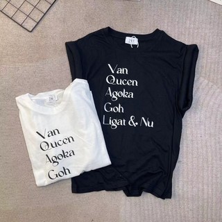 Áo thun sát nách nữ cổ tròn tay gập in chữ Van hàng Quảng Châu chất cotton, áo phông ba lỗ mùa hè chất mát 236828 5