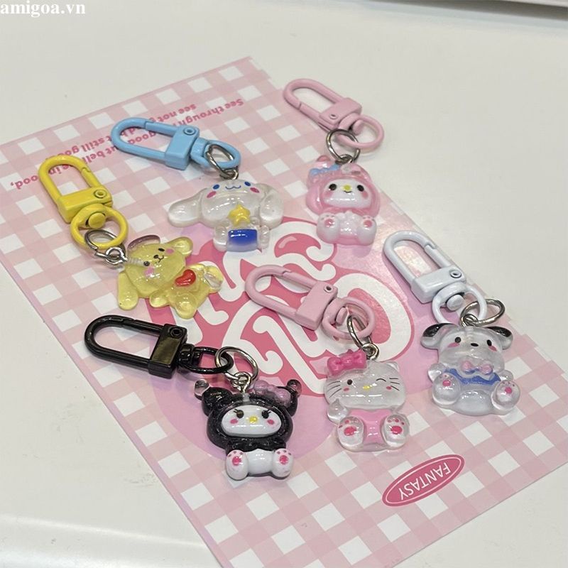 ✨✨Móc Khóa Nhựa Hình Cinnamoroll Kuromi Hoạt Hình Sanrio Dễ Thương