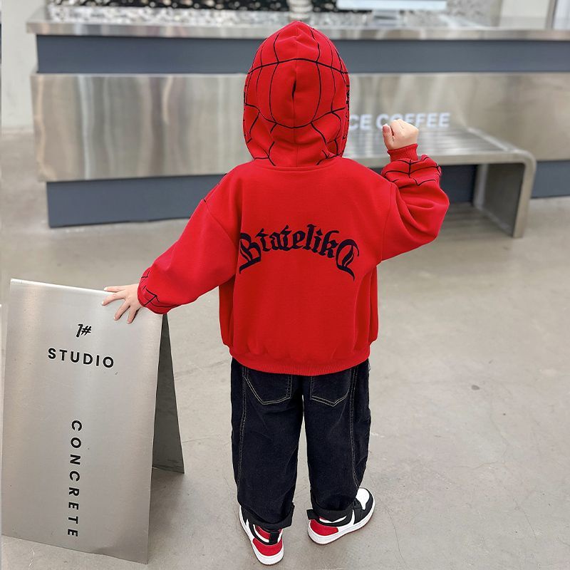 Áo Khoác Hoodie In Hình Người Nhện Thời Trang Mùa Thu 2023 Dành Cho Bé Trai