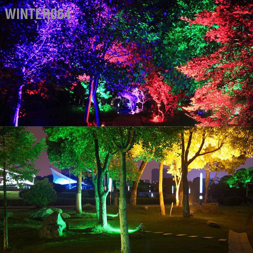 Đèn led 10w 12v rgb Chống Thấm Nước Kèm remote Điều Khiển Winter064