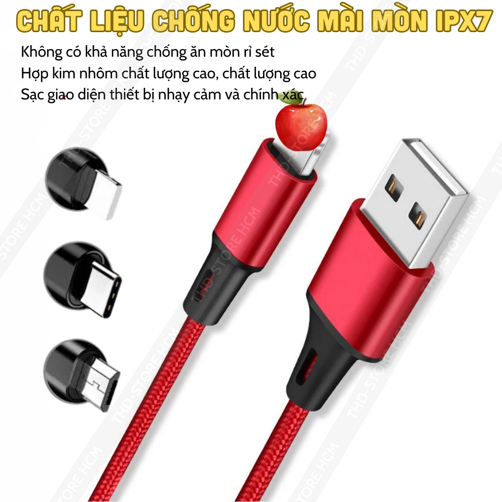 Cáp sạc 3 đầu X82 G01 dây dù lõi đồng hợp kim nhôm không nóng máy cho các dòng điện thoại