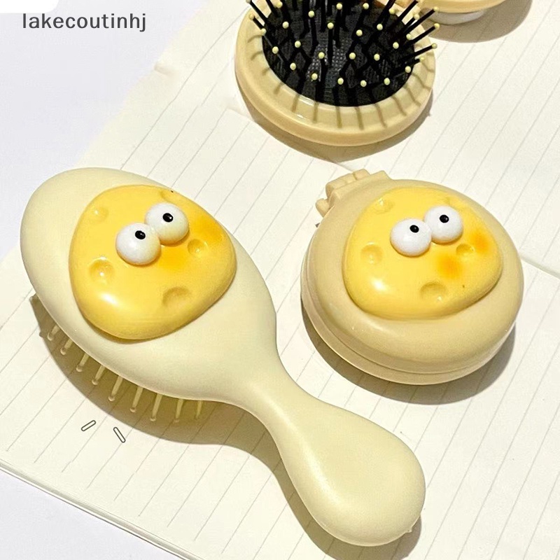 Lu Lược Chải Tóc Túi Khí Hình Phô Mai mini Dễ Thương Mang Đi Được