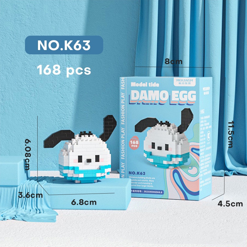 EELHOE 32 Kiểu Tương Thích Với Lego Hoạt Hình Động Vật Các Hạt Nhỏ Búp Bê Dễ Thương Khối Xây Dựng Gấu Trúc Lắp Ráp Đồ Chơi Hoạt Hình Giáo Dục miiki_vn