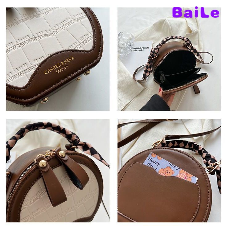 Túi Đeo Chéo Hình Tròn Nhỏ Thời Trang Thu Đông Cao Cấp Phong Cách Mới Bán Chạy Hợp Thời Trang Cho Nữ