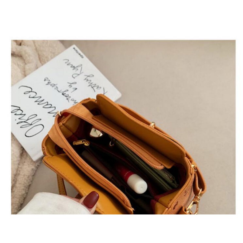 Chuwanglin Túi Da Đeo Chéo In Họa Tiết Phong Cách retro Cho Nữ