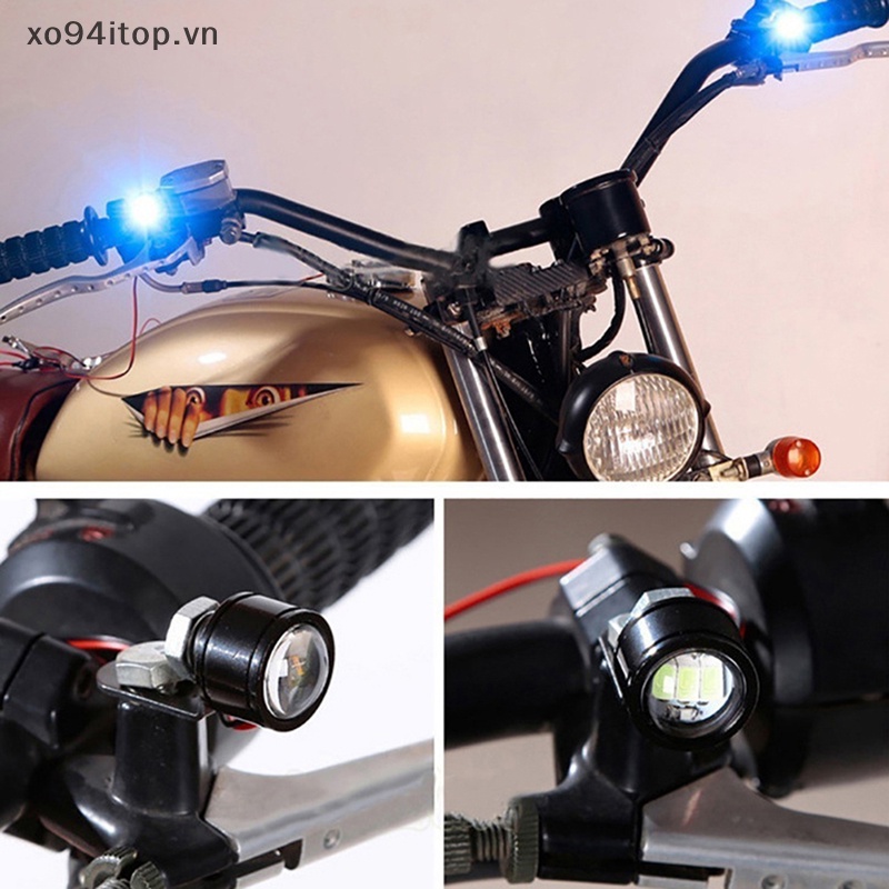 Xoitop Set 2 Đèn Pha led Mắt Đại Bàng Siêu Sáng Hỗ Trợ Lùi Xe Mô Tô vn