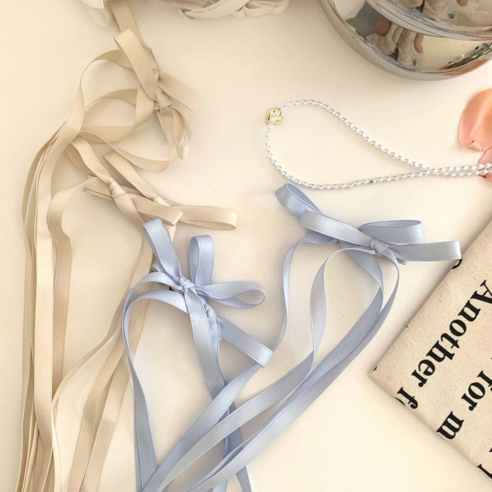Hejiu Dây Cột Tóc Ruy Băng Dài Thắt Nơ Phong Cách lolita Đáng Yêu Cho Nữ y2k