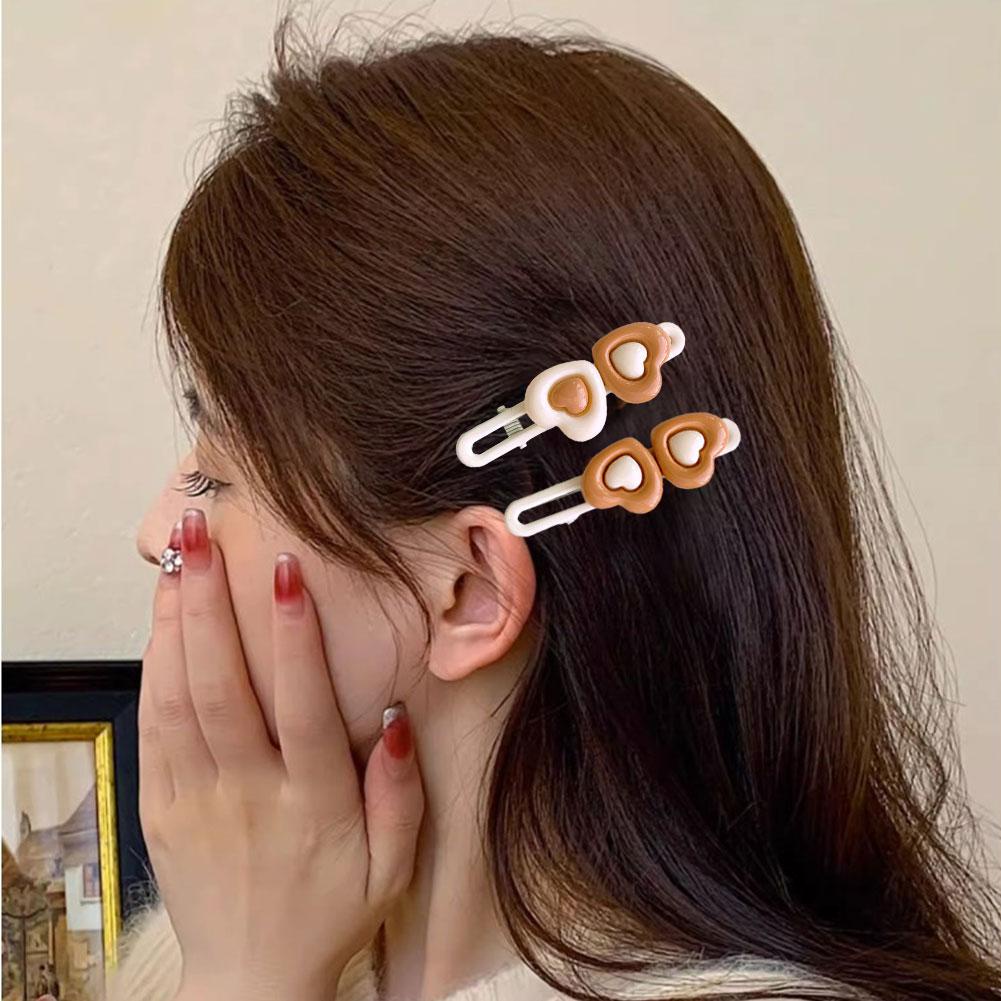 Latte Kẹp Tóc Hình Trái Tim Màu Sắc Ngọt Ngào u0w2
