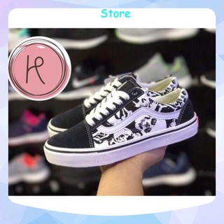 Giày thể thao nam nữ vans in đầu lâu, giày old skool skulls