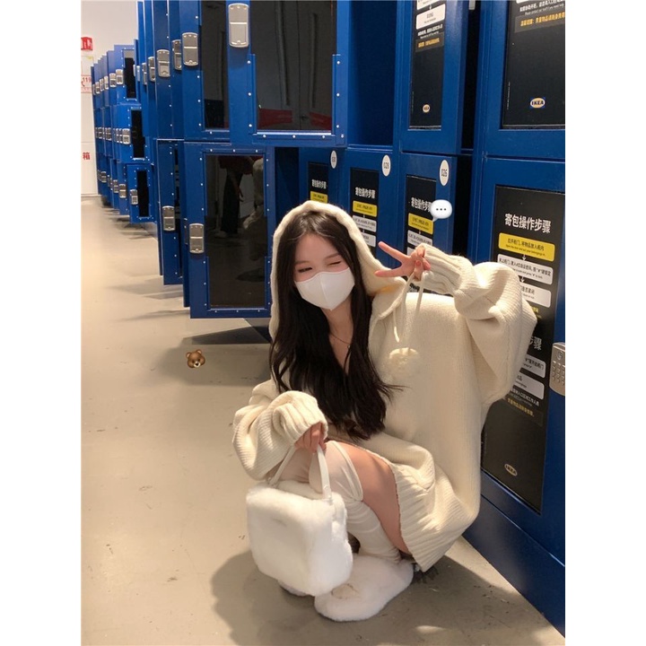 Áo sweater Dệt Kim Dày Dặn Màu Trơn Phong Cách Hàn Quốc Thời Trang Thu Đông Mới Cho Nữ