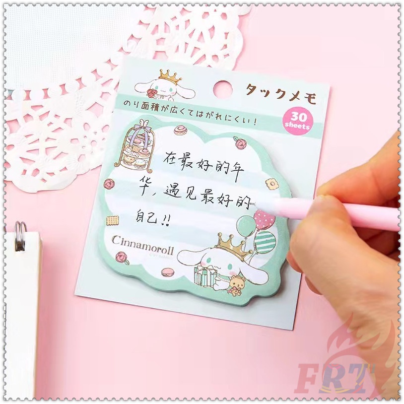 ❣️Bộ 30 Tờ Giấy Ghi Chú Hình hello kitty / my melody / kuromi / Cinnamoroll: Sanrio q-5❣️ Miếng Dán Ghi Nhớ Họa Tiết Hoạt Hình Dễ Thương