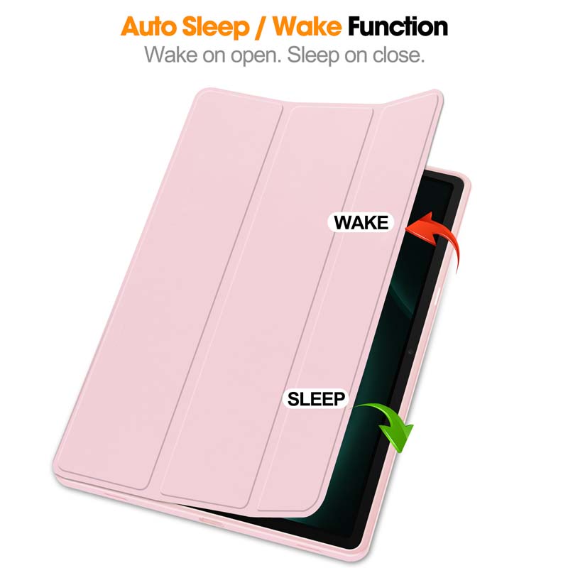 Lật Bao Da Máy Tính Bảng Mềm Có Ngăn Đựng Bút Cho Samsung Galaxy Tab S9 FE SM-X510 X516 X710 X716 S9FE 5G case S9FE+ X610 X616 S9+ X810 X816 FE+ cover fe Giá Đỡ