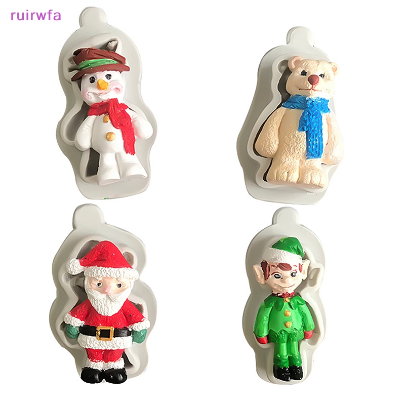 Khuôn Silicon Làm Bánh diy Hình Ông Già Noel / Nai Sừng Tấm Cho Bé Mới