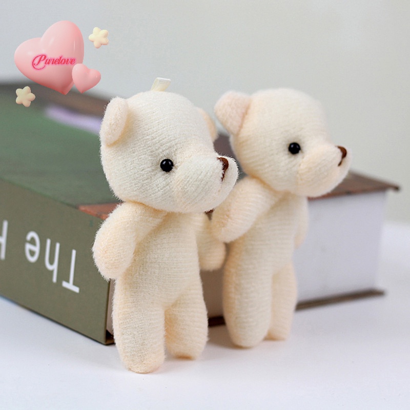 Móc khóa QrhYK hình gấu bông mềm mại đáng yêu