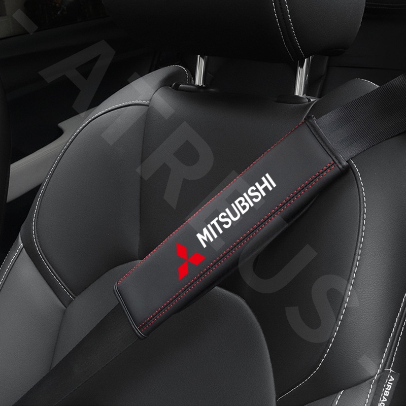 Bộ 2 Đệm Da Bọc Dây Đai An Toàn Cho Xe Hơi mitsubishi xpander cross pajero outlander
