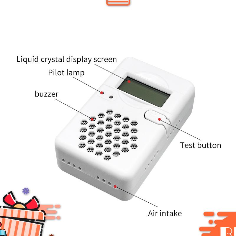 Co gas Cảm Ứng Âm Thanh Đèn Cảnh Báo Rò Rỉ Chạy Pin Cho Nhà